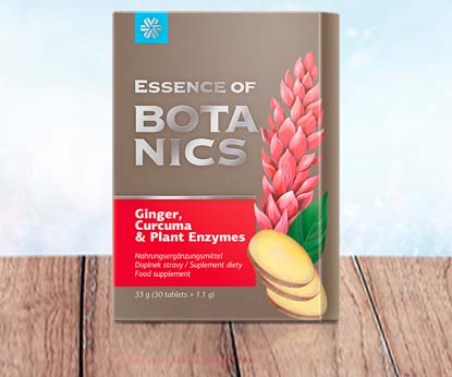 Nuovo prodotto: supporto alla digestione equilibrata con Essence of Botanics. Ginger, Curcuma and Plant Enzymes