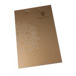 Planchette dorée avec logo 104051