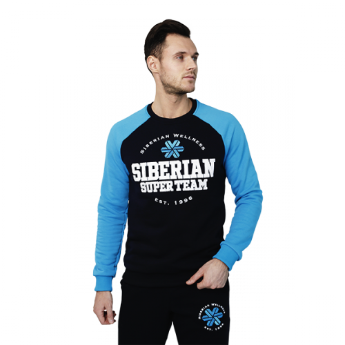 Свитшот мужской Siberian Super Team (цвет: синий; размер: L) 107020