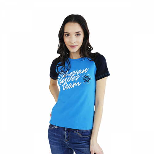 Un t-shirt pour femme Siberian Super Team (couleur bleu-ciel, taille S) 107010