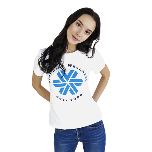 Koszulka damska Siberian Wellness (kolor: biały, rozmiar: M) 107017