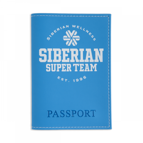 Обложка на паспорт Siberian Super Team (цвет: голубой) 107057