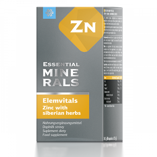 Food Supplement Elemvitals.Zinc with siberian herbs, 60 capsules 500040