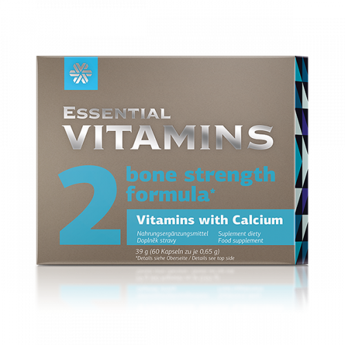 Food Supplement Essential Vitamins. Vitamins with Calcium, 60 capsules 500676