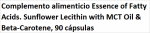 БАД Essence of Fatty Acids. Sunflower Lecithin with MCT Oil & Beta-Carotene, 90 капсул 501439